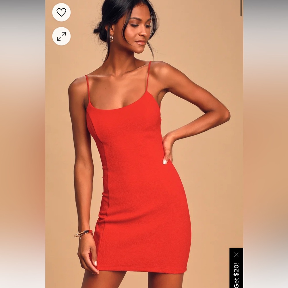 Lulus stay out later red mini dress size m NWT